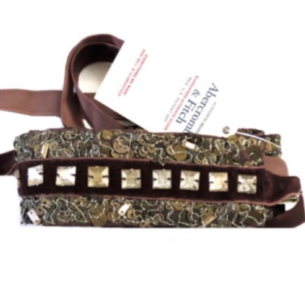 NWT Abercrombie & Fitch Velvet Ribbon Sash Belt